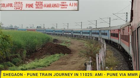 Shegaon To Pune Train Journey In Amravati Pune Express Via