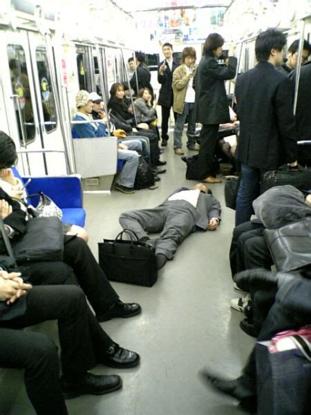 Japanese Businessmen Passed Drunk In Public 20 Pics