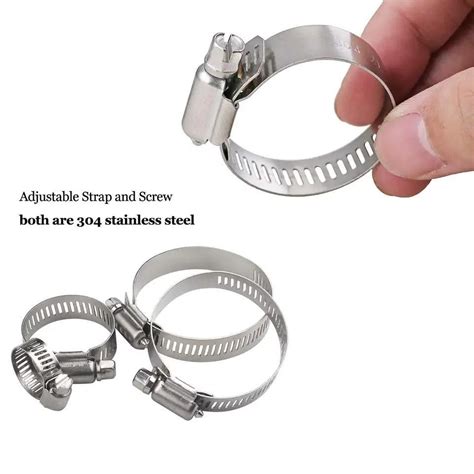 Adjustable Pipe Clamp Worm Gear Stainless Steel Hose Clamps