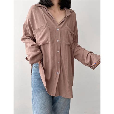 Jual ASOKA KAILA TOP 2106 Loose Shirt Atasan Wanita Kemeja Loose