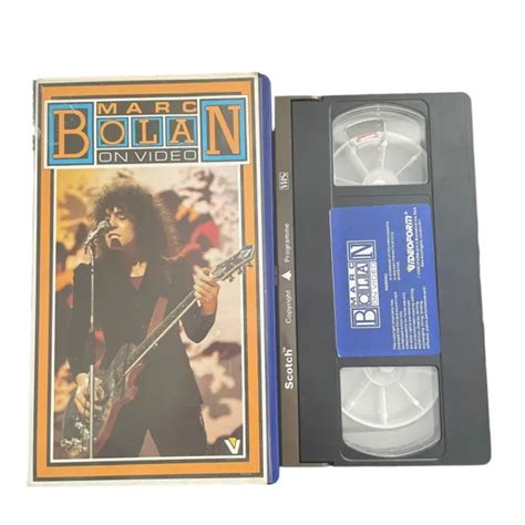 Marc Bolan On Video By Marc Bolan And T Rex Vhs Oop Rare Not On Dvd Cd