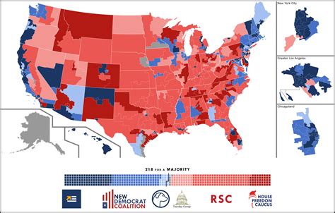 I Made A Map Of The Caucus Breakdown Of The Us House Of