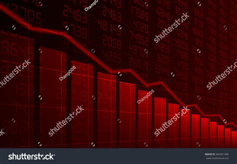 Abstract Business Chart Downtrend Line Graph Stock Vector Royalty Free