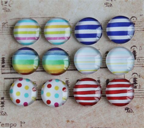 Pcs Mm Handmade Photo Glass Cabochon Mixed Pairs X Etsy