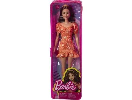 COFFRET BARBIE POUPEE Mannequin Fashionistas Brune Cheveux Long Avec