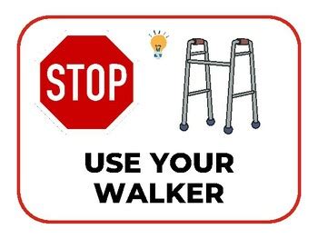 Visual Aids For Use Of Assistive Devices Walker Cane By Melissa