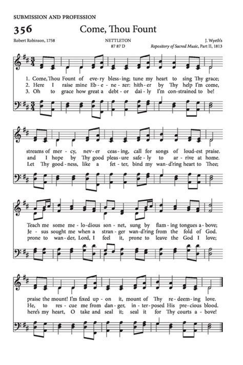 Come Thou Fount Of Every Blessing Hymnary Org