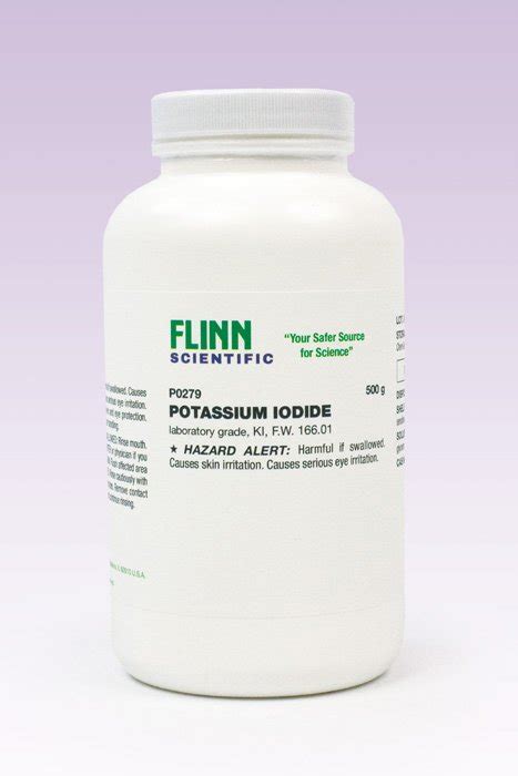 Potassium Iodide Laboratory Grade 500 G Flinn Scientific