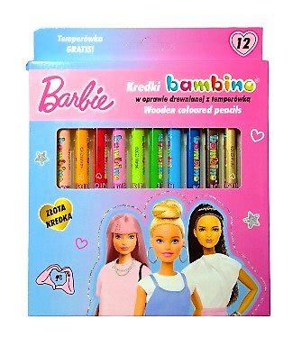 Kredki Grube Bambino 12 Szt Barbie Temp Bambino Sklep EMPIK