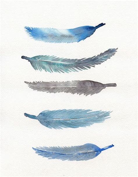 25 Photo Of Blue Feather Artwork