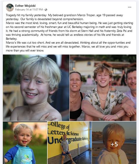 Former Youtube Ceo Susan Wojcickis Son Marco Troper Passes Away At