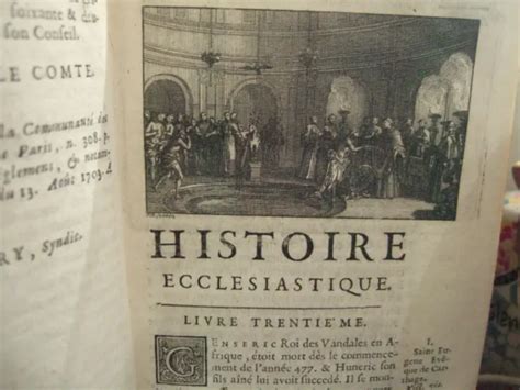 LOT LIVRES ANCIENS 1718 1 volume Histoire Ecclésiastique Fleury