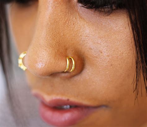 Nose Piercing Double Hoop