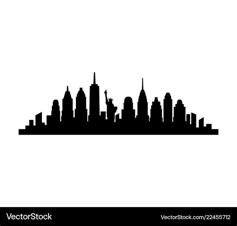 New york skyline Royalty Free Vector Image - VectorStock