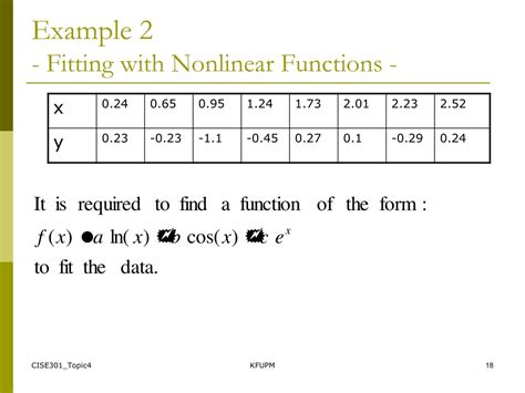 Ppt Se301 Numerical Methods Topic 4 Least Squares Curve Fitting