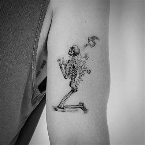 skeleton gtattoo on the arm - TheFab20s