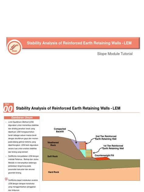 1.3 Analisis Stabilitas Dinding Penahan Tanah Yang Diperkuat - LEM | PDF
