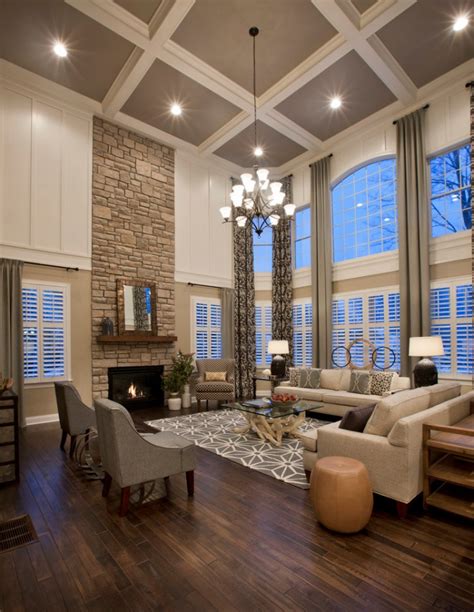 15 Living Rooms With Coffered Ceiling Designs