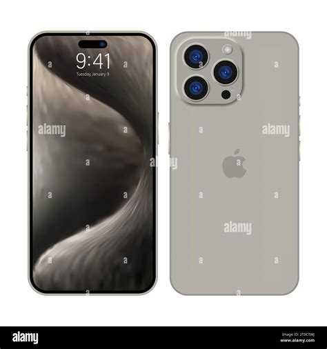 New iPhone 15 pro, pro max Deep gray color by Apple Inc. Mock-up screen ...