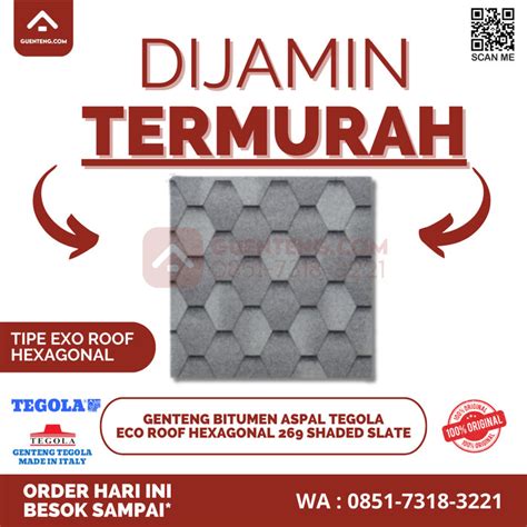 Jual Genteng Atap Bitumen Aspal Tegola Made In Italy Tipe Eco Roof