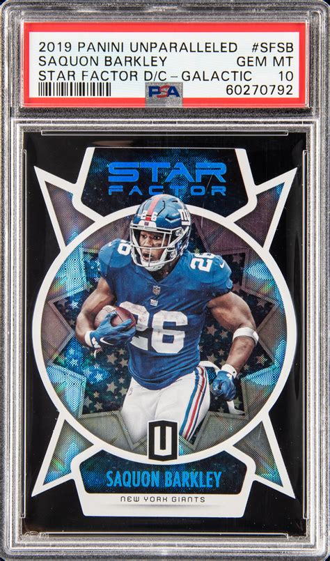 Saquon Barkley 2019 Unparalleled SF SB Star Factor Galactic SSP