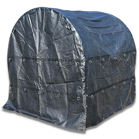 Steel Coil Tarp 7 X 7 X 7 Coil Bag 18oz Vinyl 38 Lb BLACK