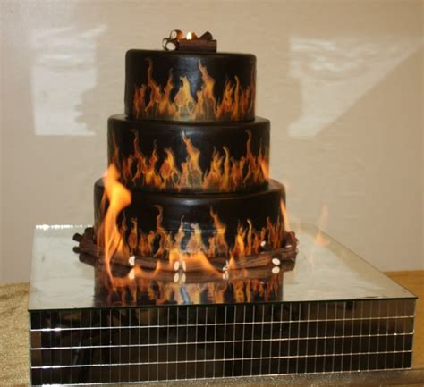 The Icing On The Cake Fire Cake Cake Edible Image Cake