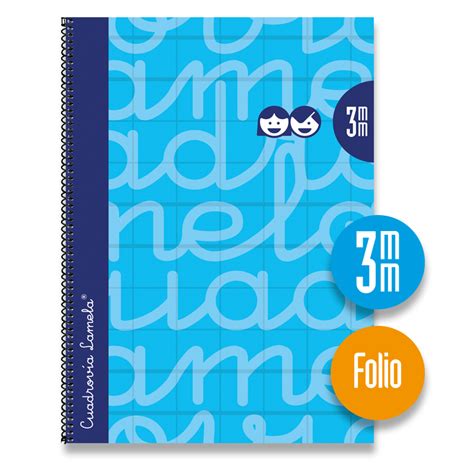 Cuaderno Espiral Folio Hojas Cubierta Extra Dura Azul Cuadrov A