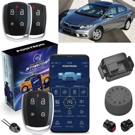 Alarme Positron Carro Honda Civic Completo Fun O Smartphone