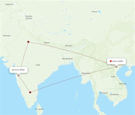 Flights From Pune To Hanoi PNQ To HAN Flight Routes