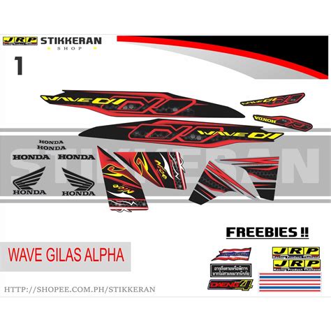 Honda Wave 110 Alpha CX Stock Decals STICKER Shopee Philippines