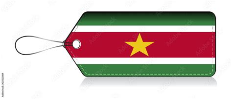 Surinamer emoji flag, Label of Product made in Suriname Stock Vector ...