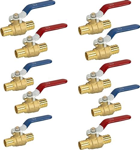 Amazon Hourleey Pieces Inch Pex Brass Full Port Shut Off