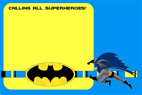 Free Printable Batman Birthday Invitation