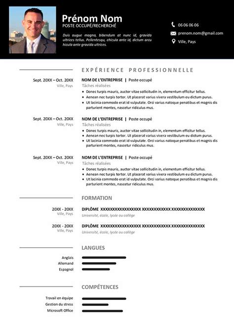 Exemple de CV pour Stage à Télécharger Gratuit - Stagiaire
