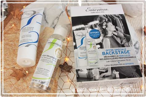 Coffret Backstage Embryolisse Le Soin Culte Lait Cr Me Concentr Et