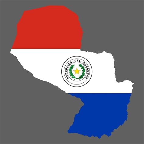 Mapa Paraguay Con Bandera Cartograf A De Am Rica Del Norte Vector Premium