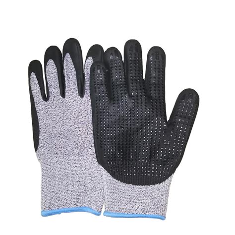 Nitrile Foam Hppe Inner Steel Wire Glass Fiber Working Gloves En