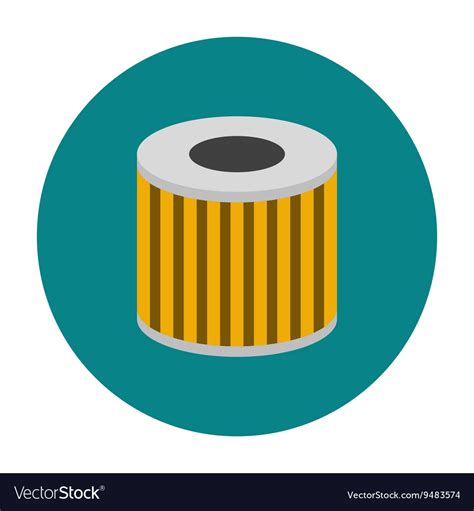 Car Oil Filter Icon Flat Royalty Free Vector Image