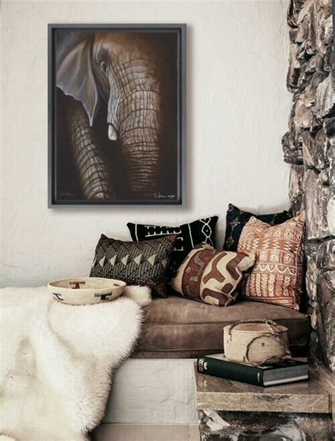 Idee Deco Tableau Toile Imprime Elephant Peinture St Phane Alsac