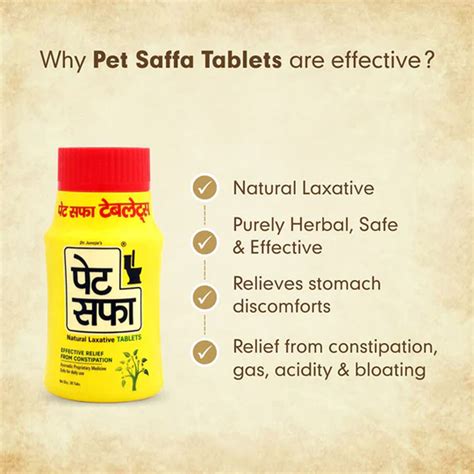 Pet Saffa Natural Laxative 30 Tablets Price Uses Side Effects