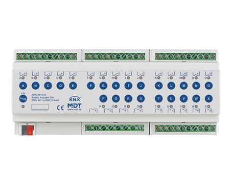 MDT AKS 2416 03 KNX Schaltaktor 24 Fach 12TE REG 16 A 230 V AC C