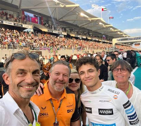 Lando Norris Adam Norris And Zak Brown Abu Dhabi 2022 In 2023