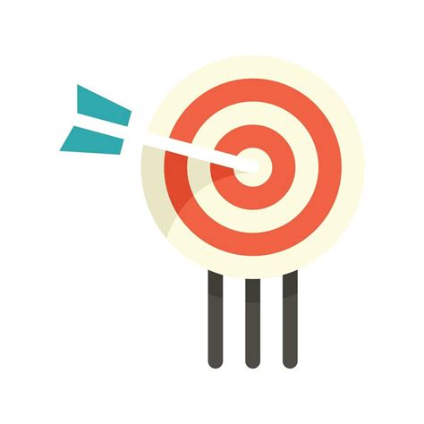 arrow target icon flat isolated vector  vector art  vecteezy