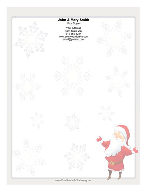 Blank Santa Stationary