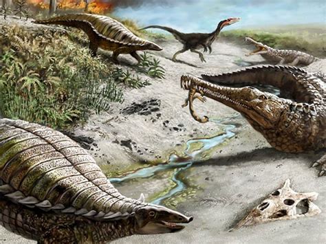 Fossils of dinosaurs which lived on Earth 200million years ago offer ...