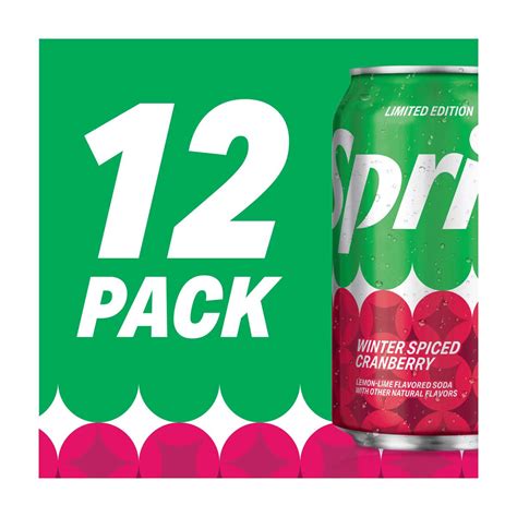 Buy Sprite Winter Spiced Cranberry Caffeine Free Soda Soft Drink Fridge Pack Cans 12 Fl Oz 12
