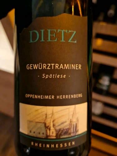 Dietz Oppenheimer Herrenberg Gewürztraminer Spätlese Vivino US