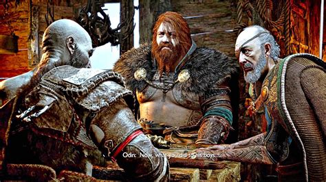 Kratos Meets Thor And Odin First Time Scene God Of War 5 Ragnarok Ps5