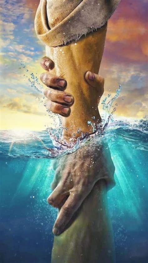 Jesus Reaching Into Water Picture | Printable Templates Free